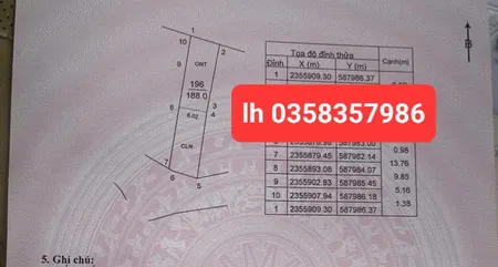 Bán đất 188m² ngang 6.5m giá 3.76 tỷ Xã Sóc Sơn