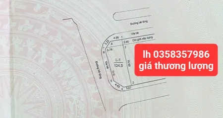 Bán đất 124m² ngang 16m giá 5.95 tỷ Xã Nội Bài