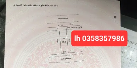 Bán đất 95m² ngang 5m giá 4.8 tỷ Xã Nội Bài
