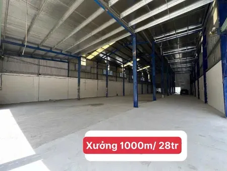 Cho thuê kho xưởng 1000m2, mặt tiền Quốc lộ N2, Hoà Khánh Tây, Đức Hoà, Long An, giá 28tr