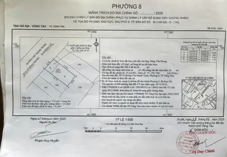 🏡 BÁN NHÀ CẤP 4 MẶT TIỀN CHU MẠNH TRINH, P.8, TP. VŨNG TÀU – 162M² – GIÁ 15 TỶ