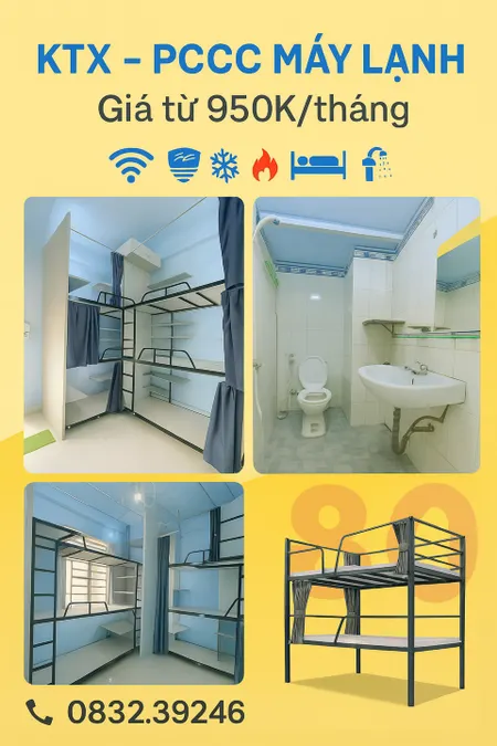 🏙️ Ký túc xá Quận 10 giá rẻ Bao điện nước, uy tính, nhiều tiện ích Có khắp HCM