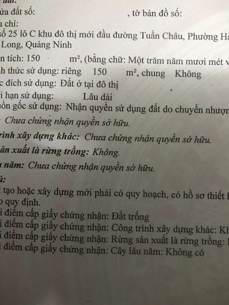 Bán đất 150m² ngang 7.5m giá 5.1 tỷ Phường Việt Hưng