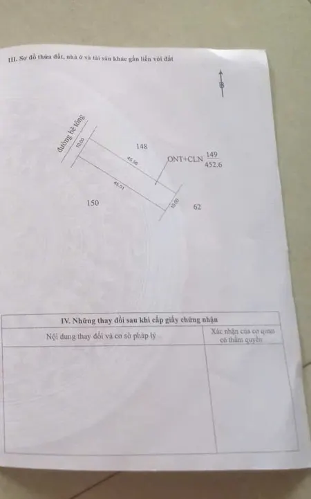 Bán đất 452.6m² giá 700 triệu Phường Cư Bao