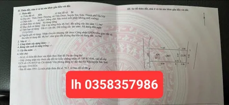 Bán đất 61m² ngang 4.5m giá 2.8 tỷ Xã Sóc Sơn