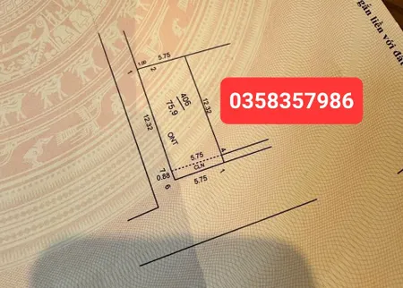 Bán đất 75.9m² ngang 5.75m giá 2.23 tỷ Xã Sóc Sơn