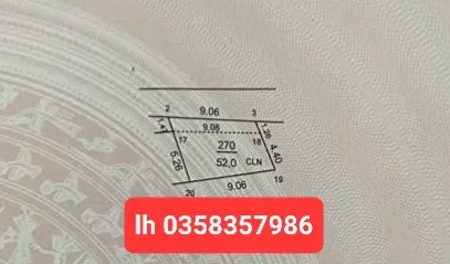 Bán đất 52m² ngang 9.06m giá 970 triệu Xã Sóc Sơn