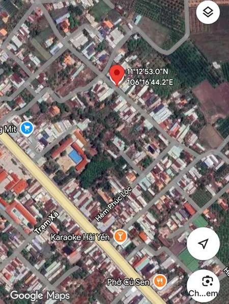 Bán đất 240m² thổ cư: Ngang 9m giá 800 triệu tại Ủy Ban Xã Truông Mít Huyện Dương Minh Châu