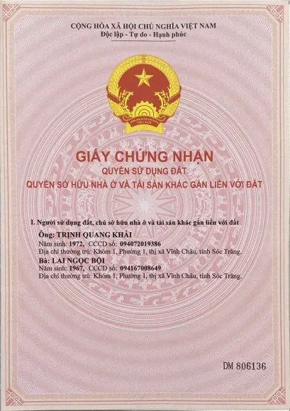 Bán đất 202.4m² ngang 6Mm giá 1.5 tỷ Phường Vĩnh Châu