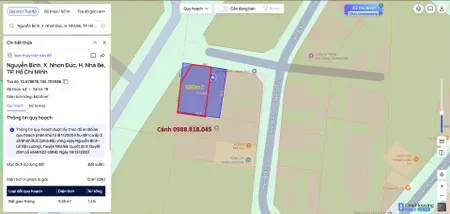 Bán đất 380m2 đường Nguyễn Bình, xã Nhơn Trạch, Nhà Bè, TP Hồ Chí Minh
