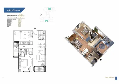 Bán căn 69m 2n2wc chung cư hanoi homeland, sẵn sổ giao dịch ngay. 0976 598 ***