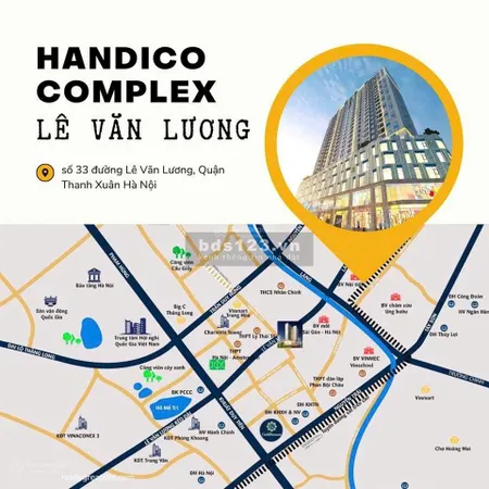 Chính thức mở bán căn 3pn tầng 11,21 ngoại giao. tòa handico complex 33 lê văn lương, 7,95 tỷ