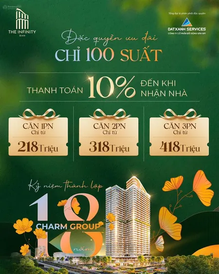 The infinity thanh toán 10% đến khi vào ở cho 200 nhà đầu tư gđ1