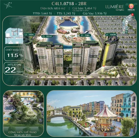 Hiếm còn căn 2n+ góc thiết kế kính cong lumiere springbay giá rẻ