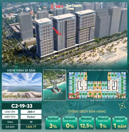 Căn vip 2 ngủ sun centro ha long diện tích80m2 full nội thất cơ bản, cách biển 1 bươc chân