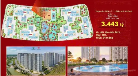 3pn+ view vườn nhật, hồ cá koi giá chỉ 4,9 tỷ, view trực diện, thoáng rộng, ck 28% tặng kèm 8 chỉ