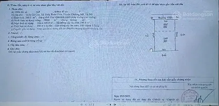 Chính chủ bán mảnh đất 280 m2, mt 9m, 2 mặt ngõ