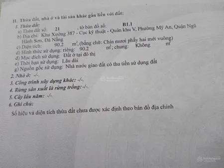 Lô đất mặt tiền đường an thượng 29, hướng đông bắc, 180m2, giá bán 30 tỷ