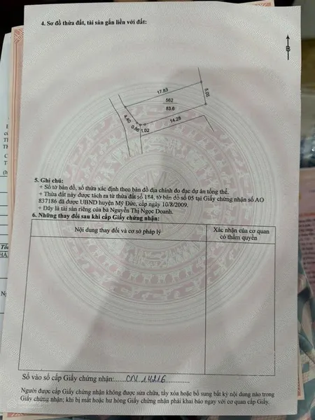 Bán đất tại xã đồng tâm, 1,35 tỷ, 83 m2, mặt tiền 4,5m, ngõ 4m