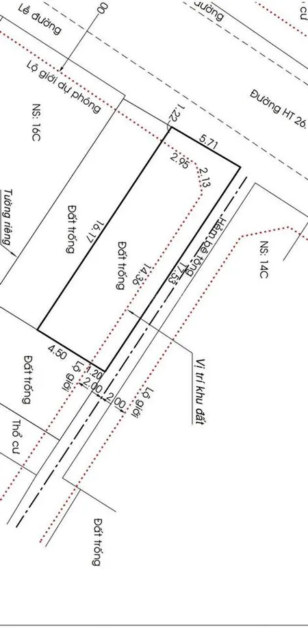 Bán lô đất góc 2 mặt tiền hiệp thành 26 q12. điệp 0903 070 ***