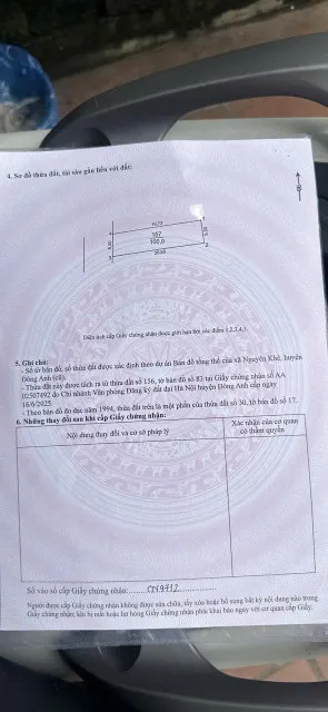 Bán đất 100m² ngang 5m giá 9.75 tỷ Xã Phúc Thịnh