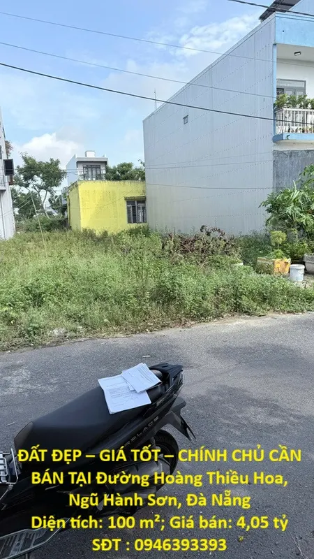 ĐẤT ĐẸP – GIÁ TỐT – CHÍNH CHỦ CẦN BÁN TẠI Đường Hoàng Thiều Hoa, Ngũ Hành Sơn, Đà Nẵng