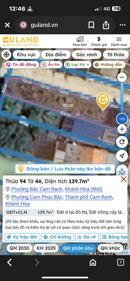 Cpb lô góc đẹp 5x28 có thổ cư, cách chợ số 9 vài trăm mét, cách ql1A 50m giá chỉ 1,2xx