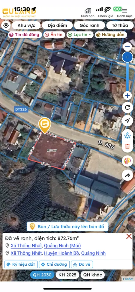 Bán đất 869,3m² ngang 30m giá 4 tỷ Xã Thống Nhất