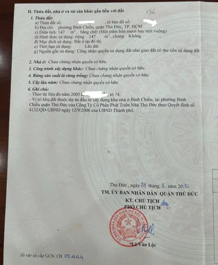 Đất mặt tiền 147m². . khu Dân cư Bình Đức. Sau lưng chợ đầu mối thủ đức 7tỷ4