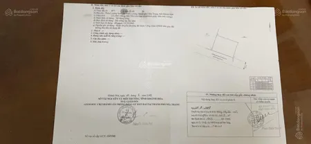 Bán đất xã vĩnh lương nha trang, dt 221,9m2(đất ở), giá 17 triệu/m2 2 mặt đường 6m và 4m