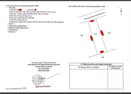 Anh họ gửi bán lô đất 120m2 (nở hậu 6m) đối diện kcn cầu tràm shr, nằm ngay khu biệt thự cầu tràm