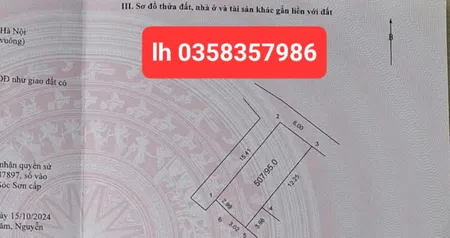 Bán đất 95m² ngang 6m giá 3.35 tỷ Xã Sóc Sơn