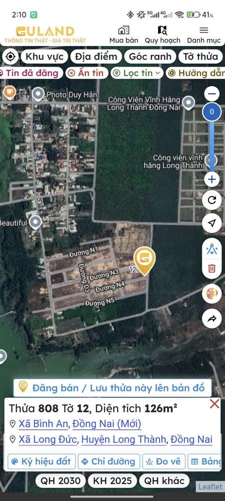 Bán đất 126m² ngang 6m giá 3 tỷ Xã Bình An