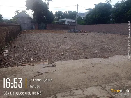 Lô đất đẹp hiếm 2mặt đường mt khủng 15m làn 2 trục chính hòa thạch quốc oai 359m(đất ở 240m2)