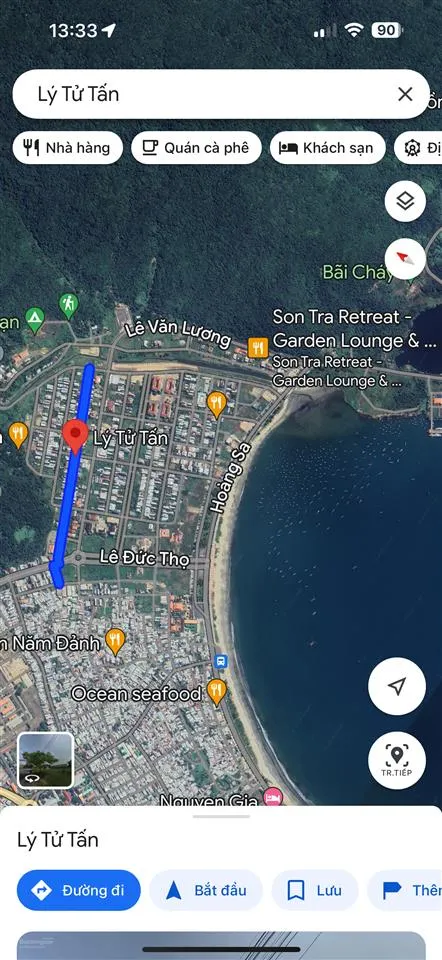 Bán đất mặt tiền đường 7m5 lý tử tấn gần núi sơn trà dt 100m2 và nhà 2 tầng vị trí đep