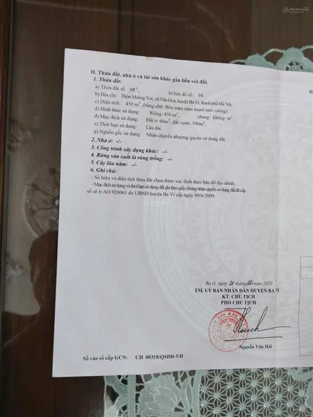 Chính chủ bán. mặt tiền gần 10 mét, sâu 45m. mặt đường rộng. sát đất có suối mát.
