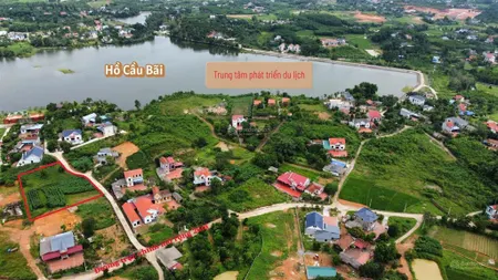 Bán đất cạnh hồ cầu bãi trung giã hà nội, ô tô đỗ cửa, 100m, mt 6.2, 950tr, trung tâm du lịch
