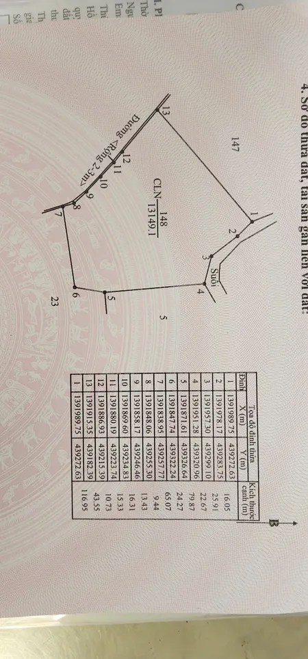 Bán đất 13149m² ngang 106m giá 2.3 tỷ Xã Hòa Phú