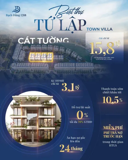 BẠCH ĐẰNG 1288 – BIỆT THỰ ĐẲNG CẤP GIỮA TRUNG TÂM MỚI THỦY NGUYÊN 🏡

📍 Vị trí kim cương:

Tọa lạc tại trục đường Bạch Đằng – trung tâm hành chính mới Thủy Nguyên

Kết nối nhanh với cầu Hoàng Văn Thụ, Bắc Sông Cấm và trung tâm TP. Hải Phòng

Thuận 