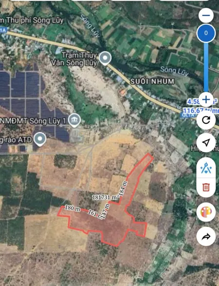 Bán đất 209837m² giá 20.98 tỷ Xã Sông Lũy
