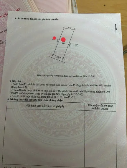 Bán đất 54m² ngang 5,25m giá 6.85 tỷ Xã Thiên Lộc