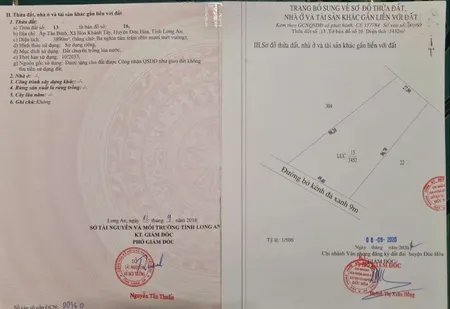 Bán đất ở Long An tổng diện tích 2 mảnh 7200 m2 giá cả thương lượng với người mua