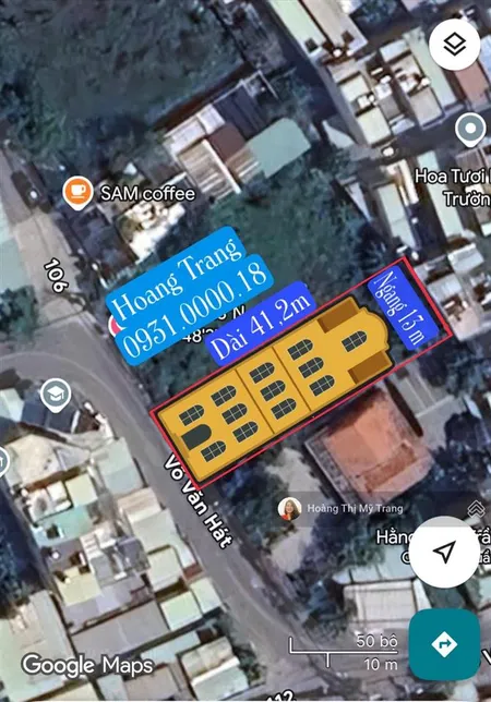 Mt võ văn hát ngay cổng trường đại học tài chính marketing gần đường lã xuân oai ngang 13 x dài 46m