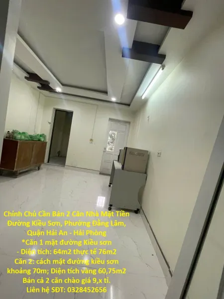 Chính Chủ Cần Bán 2 Căn Nhà Mặt Tiền Đường Kiều Sơn, Phường Đằng Lâm, Quận Hải An - Hải Phòng