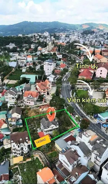 Cần bán lô đất vàng 1458m² mặt tiền lê hồng phong, trung tâm đà lạt giá 130 tỷ