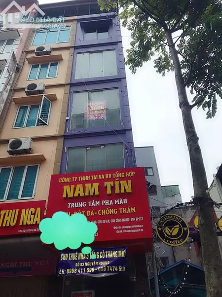 Cho thuê nhà mặt phố Nguyễn Hoàng - Mỹ Đình Dt 70m, 5 tầng, mt 4m.Giá 25tr/th.