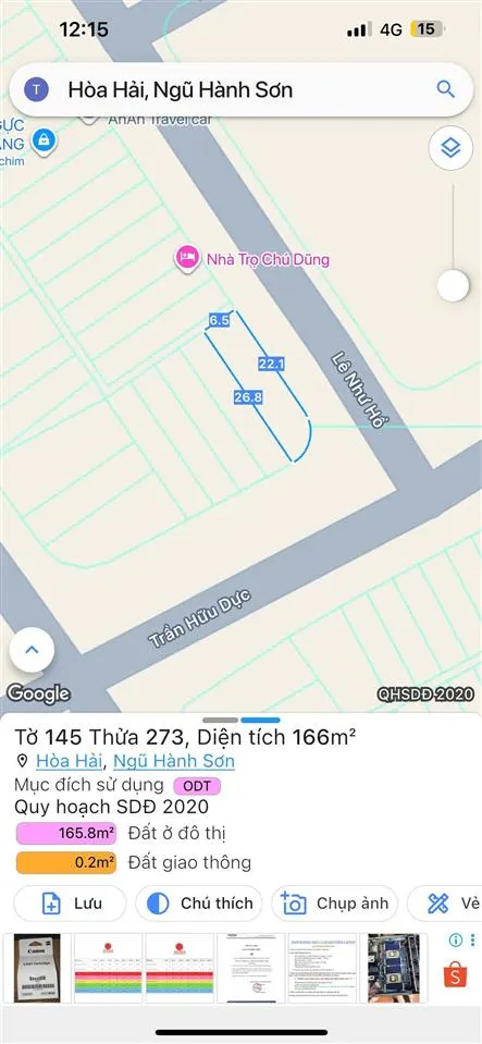 Bán đất 2 mặt tiền khu tái định cư đông hải, hòa hải, ngũ hành sơn đà nẵng