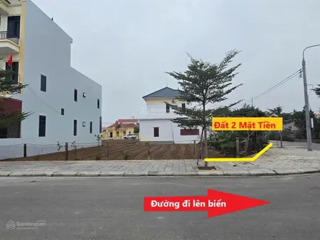 Chính chủ 1,2 tỷ đất 2 mặt tiền 80m2 thẳng bãi tắm thịnh long sân golf quảng trường biển