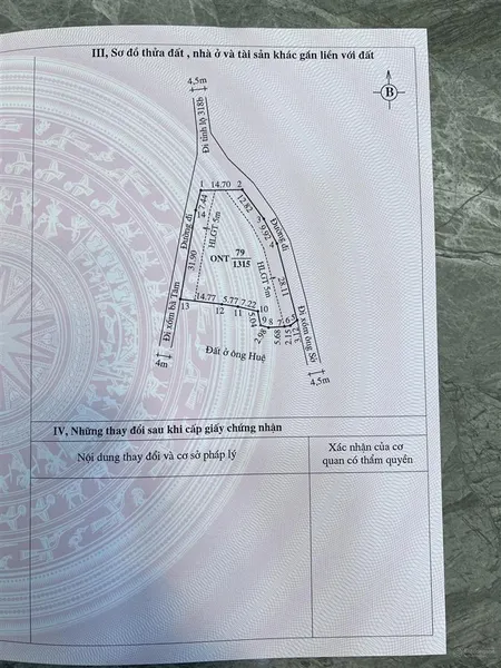 Cần bán gấp lô đất 3 mặt tiền siêu đẹp vị trí trung tâm, ngay kcn chân mộng, phú thọ. 1tỷ7