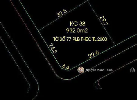 Bán khuôn đất góc 2mt đường liên phường cạnh kđt global city dt 930m (32x30m)qhxd cao tầng